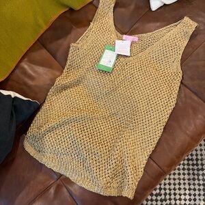 Lilly Pulitzer Gold Metallic Gina Tank